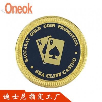 扑克牌仿金纪念币 赌场颁奖纪念币**金属收藏纪念奖章生产厂家